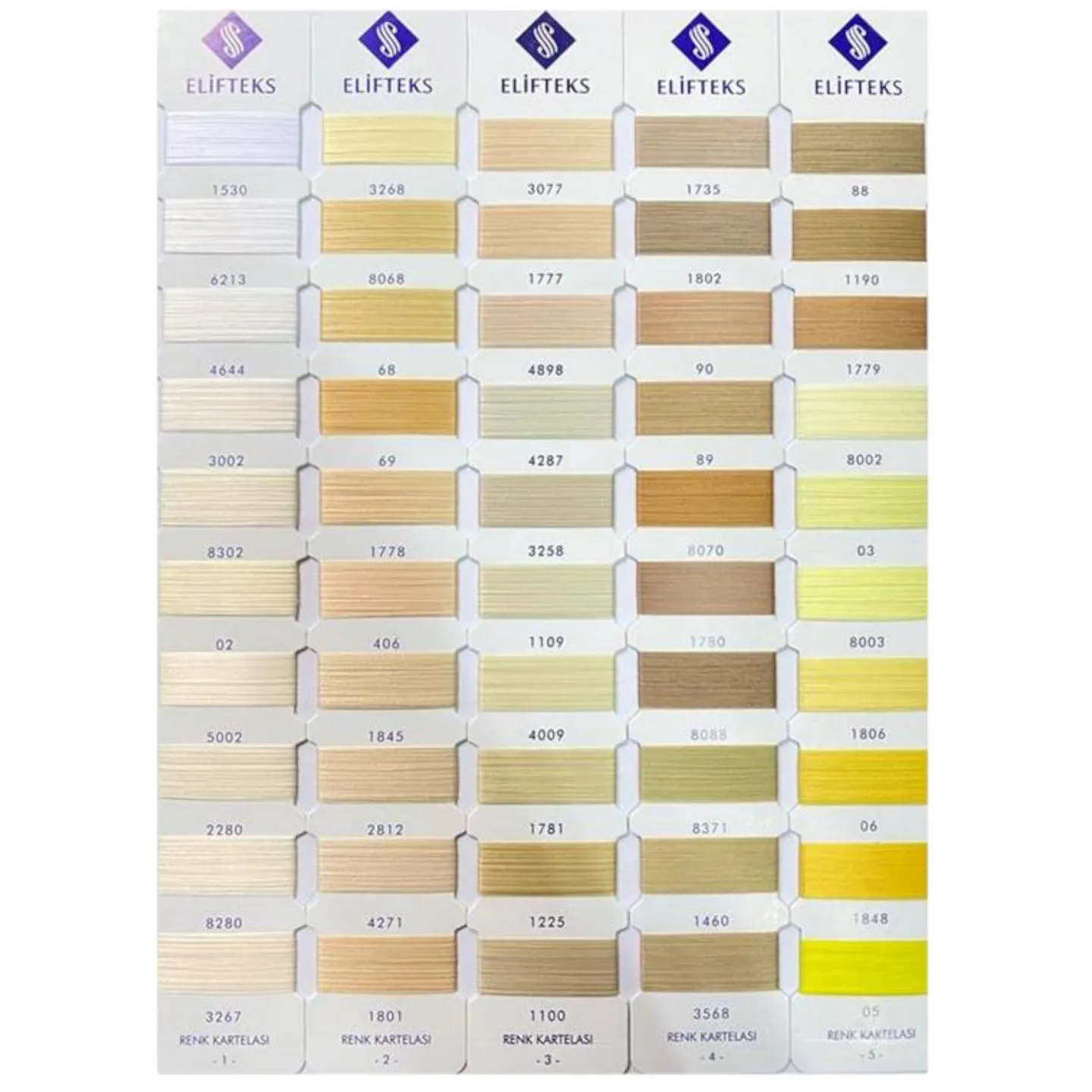 Rubber Color Chart